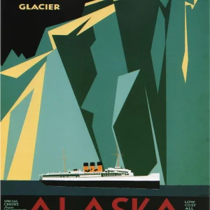 Vintage Metal Sign Retro Advertising Alaska Via Canadian Pacific Travel MS16 (1)