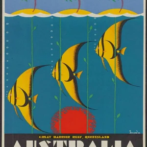 Vintage Metal Sign Retro Advertising Australia FishMS27