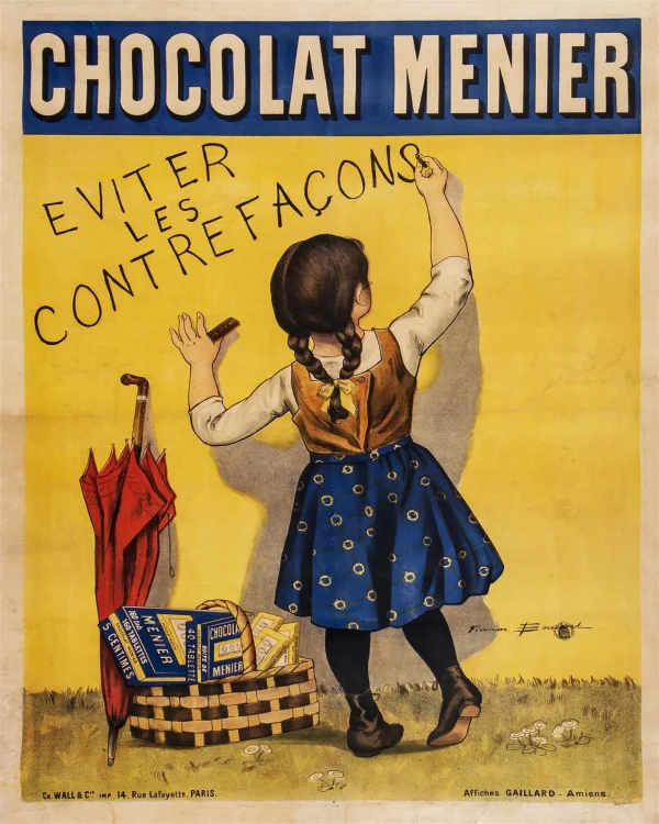 Vintage Metal Sign Retro Advertising Chocolate Menier MS41